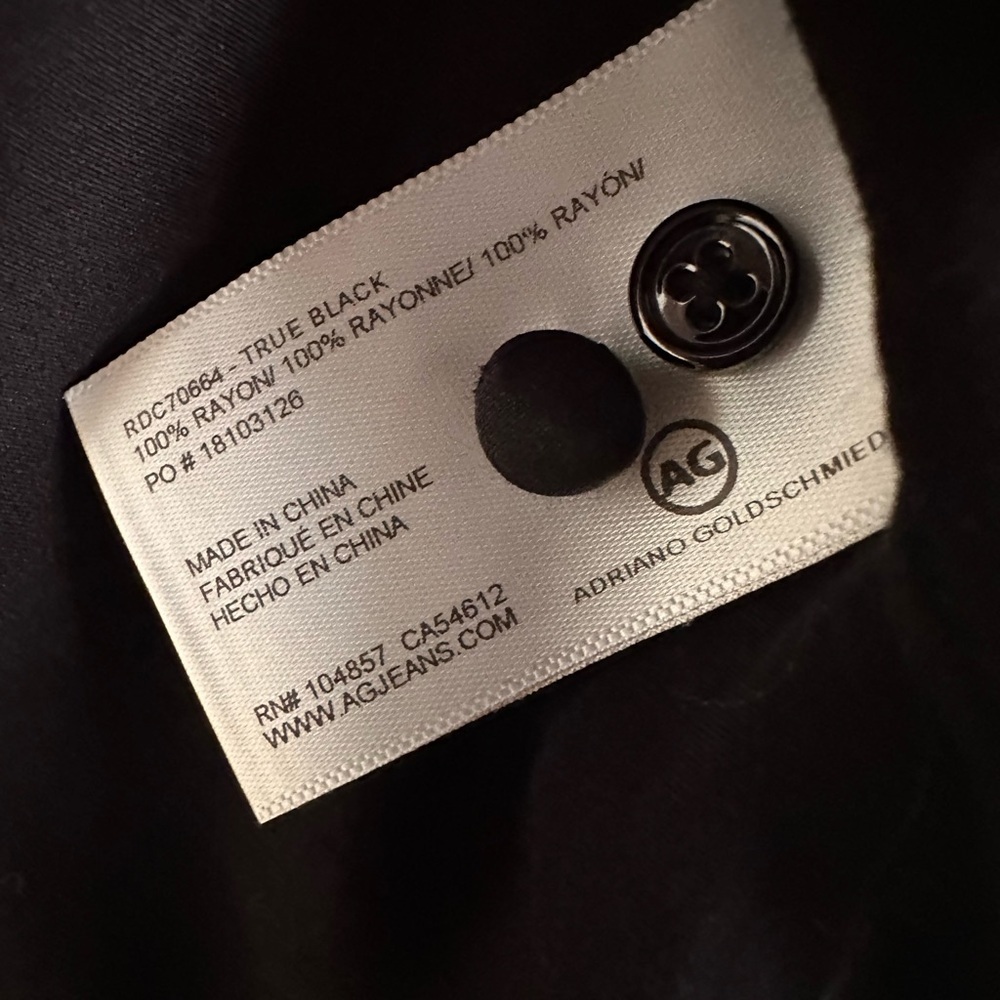 Adriano Goldschmied Winslet blouse button down size M in true black - Picture 10 of 15